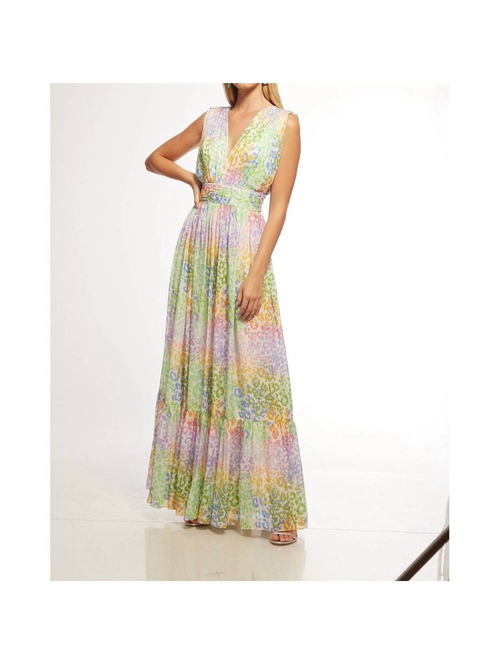 Shoshanna Floral V-Neck Maxi Dress